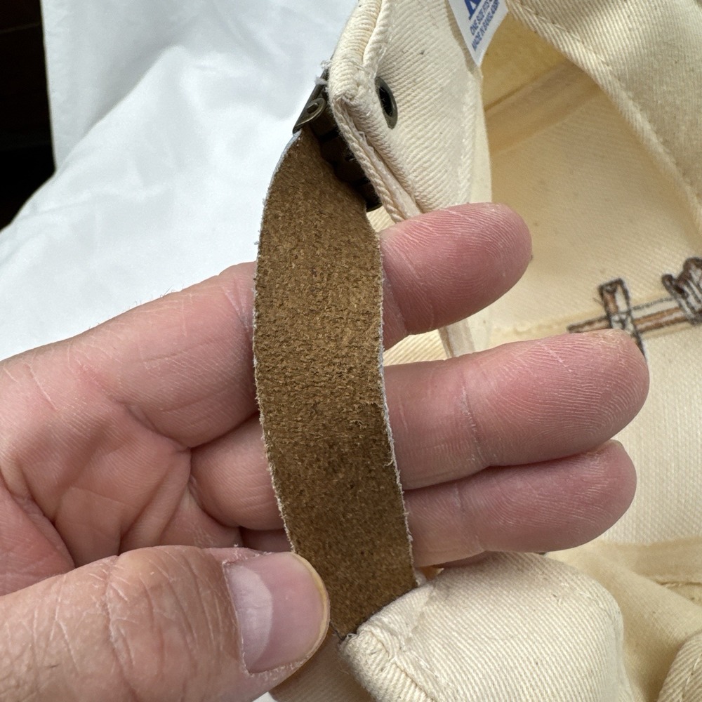 Y2K Christian Cross Gavel Strapback Hat FCAI Suede Brim KC Cap Beige Brown - Picture 11 of 11